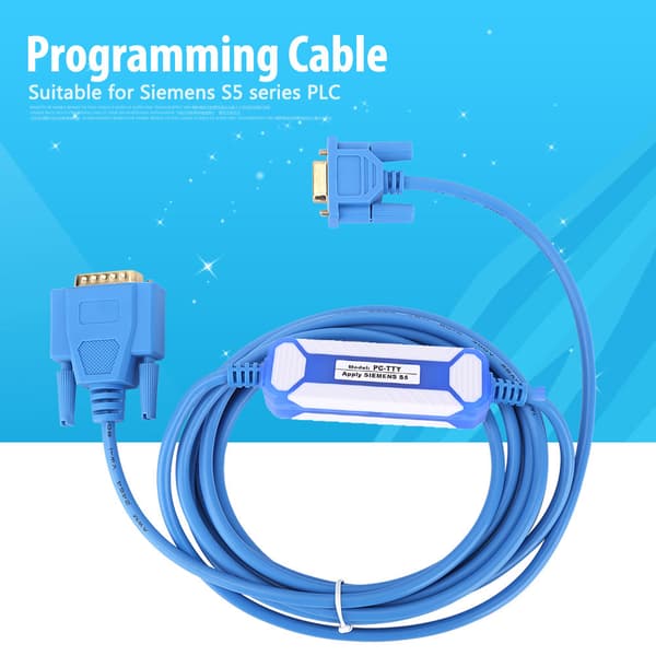 Sininen PC TTY PVC -ohjelmointikaapeli Siemens S5 -sarjan PLC 6ES5734-1BD20:lle