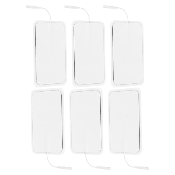 6 stk. Genanvendelige Tens Pads Ikke-irriterende Erstatningselektrodeplastre til Elektroterapi