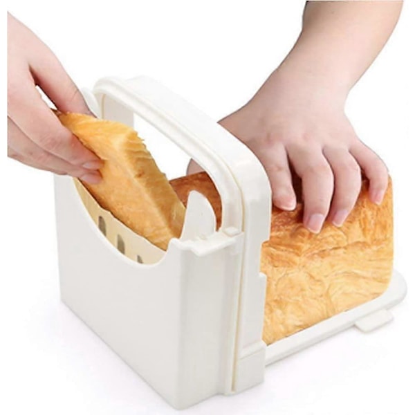 Kokoontaitettava leipäleikkuri säädettävällä leikkuumuotilla, paksuuden säätö, paahtoleivän leikkuri leivälle/paistille/voileipäkoneelle/leipäviipaleiden leikkuri