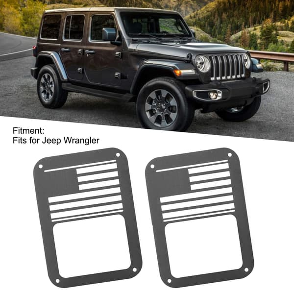 Baglygteafdækning, flad beskyttelse, hul bremselygtebeslag, passer til Jeep Wrangler