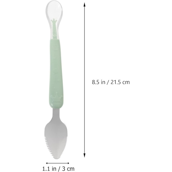 Grön Serrated Grapefruktsked - Babymatsskrapa
