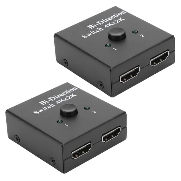 2 stk. HDMI Bi-Direction Switch Converter Switcher Splitter Hub HDCP 2x1 1x2 ind/ud