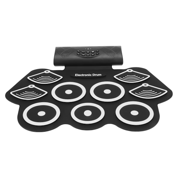 Elektronisk trumplatta Bluetooth inspelningsfunktion dubbla högtalare bärbar elektronisk rull upp trumset 100‑240V EU-kontakt