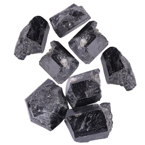 Luonnollinen musta turmaliini karkea vuorikristalli - parantava kivi