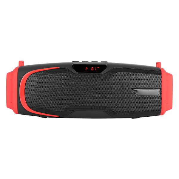 Bluetooth-högtalare med hög volym, bärbar tung basmusikspelare med display och mikrofon, röd