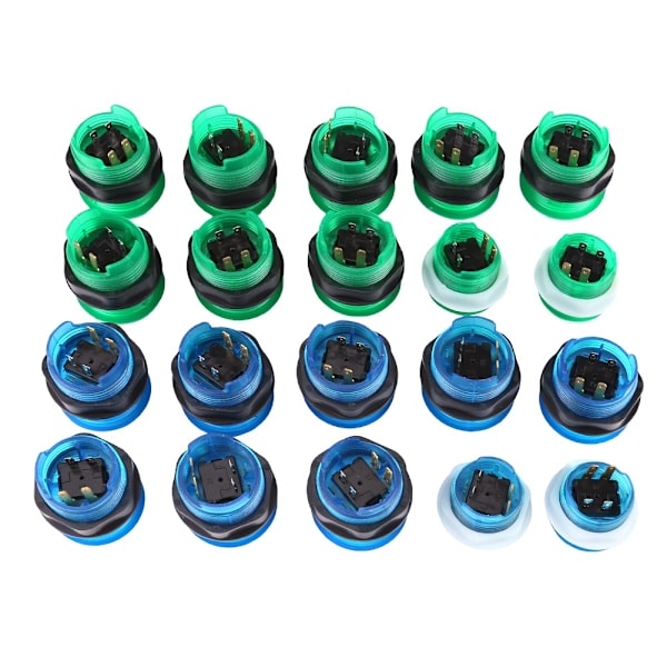 20 DIY LED upplysta arkadspelsknappar 2 joysticks 2 USB Encoder Kit Game Parts Set