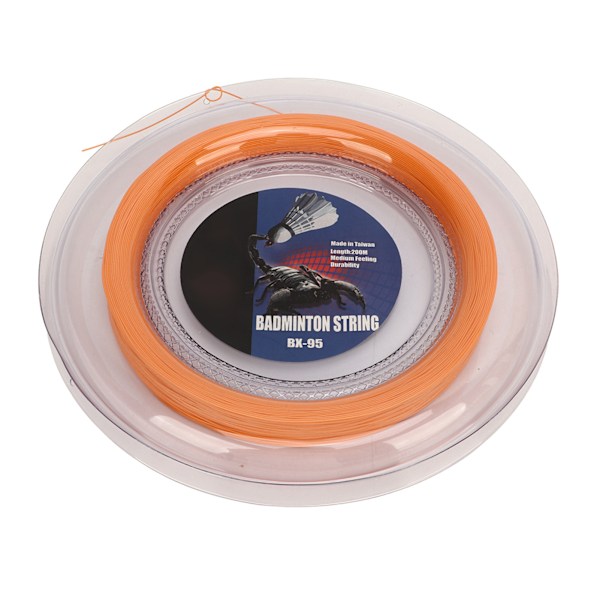 POWERTI Badminton Racket String Hög elasticitet Slitstark Resin Fiber Ersättningslina för reparation Orange