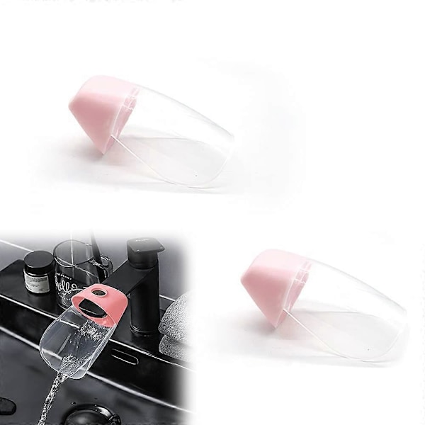 2-pack (Rosa) Kranförlängare för Småbarn - Kranförlängare för Barnbadkar & Handfat, Handtagsförlängare för Handfat Passar De Flesta Kranar