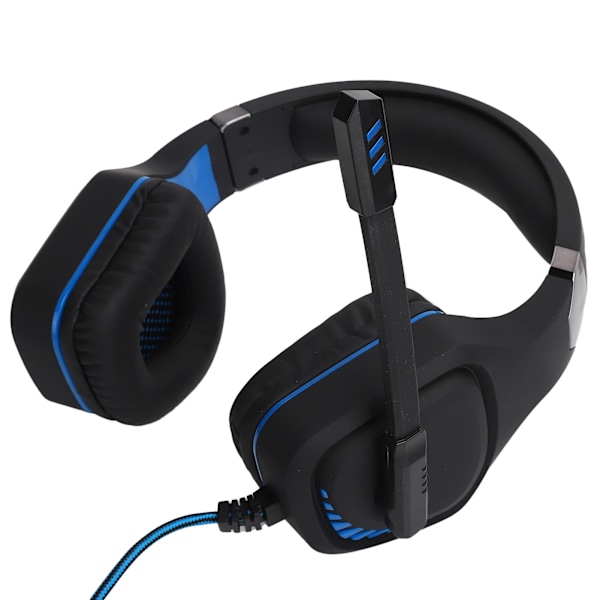 Gaming-headset med kabel, LED-lys og mikrofon til pc og bærbar computer