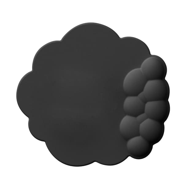 Sky Mousepad med Håndledsstøtte - Hukommelsesskum, Anti-Skrid, Ergonomisk Håndledsstøtte til Computer, Laptop, PC Gaming, Sort