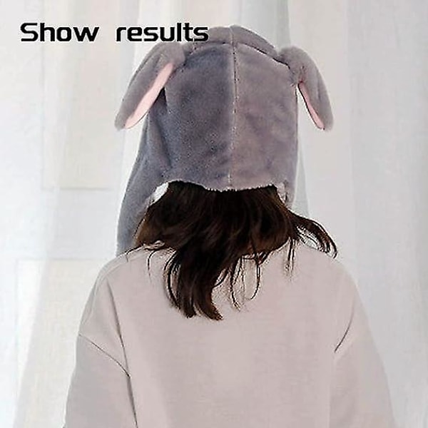Rabbit Ear Moving Hat - Sjov Bunny Ears Cosplay Cap til børn og voksne