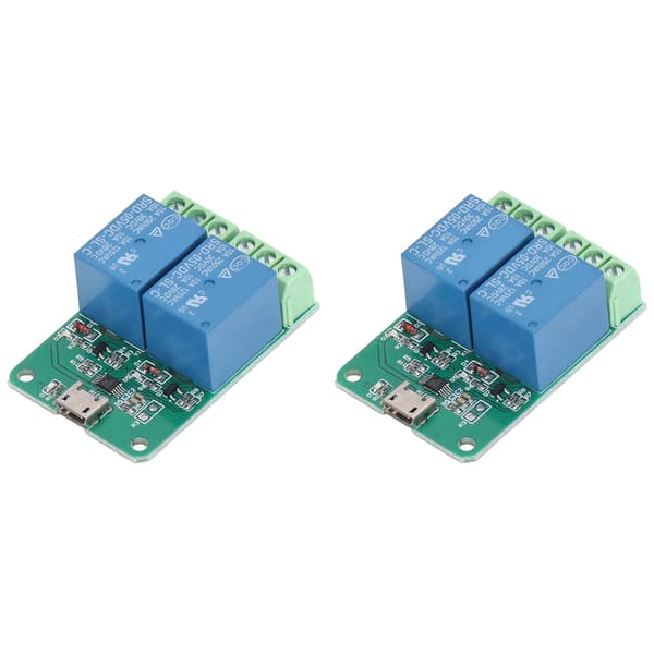 2 kpl relemoduuli 2-kanavainen 5V Plug and Play USB PC älykäs ohjaus sähkörele