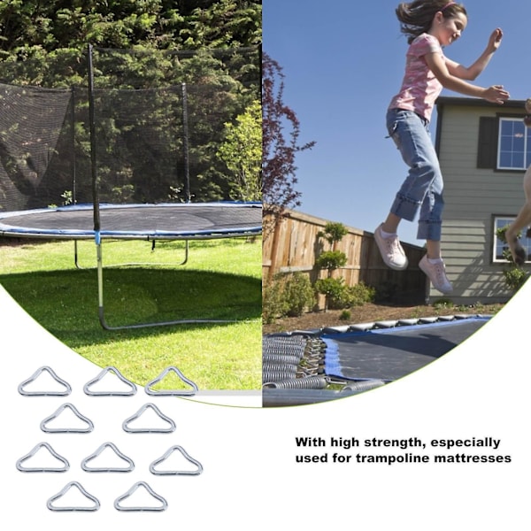 Trampoline Tilbehør Trampoline Trekant Spænde V - Ring Tilbehør til Trampoline 10 stk