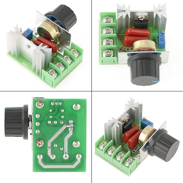 AC Motor Hastighetsregulator Spänningsregulator LED-dimmer 2000W AC 50-220V 25A