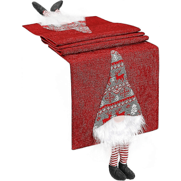 Julebordløper, Juleplysj Santa Gnome Alve Bordpynt Svensk Bordløper Jul