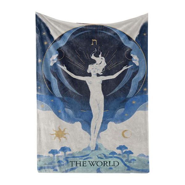 Rolig Tarot-kort Ultra Mjuk Soffa Soffa Kastar Filtar Säng Sovande Filtar Tarot-kort Festlig Dekoration Filtar 55.1 X 78.7in