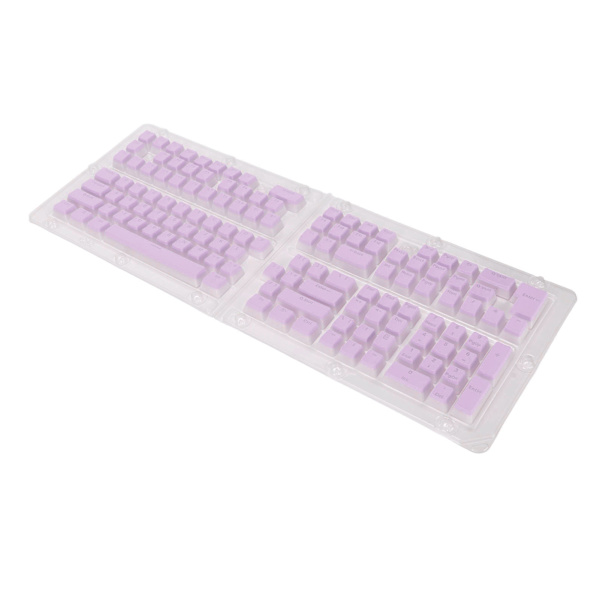 PBT Pudding Keycaps 129 Taster Translucent OEM Høyde Doubleshot Injeksjon DIY Keycaps For Mekaniske Tastaturer Lilla