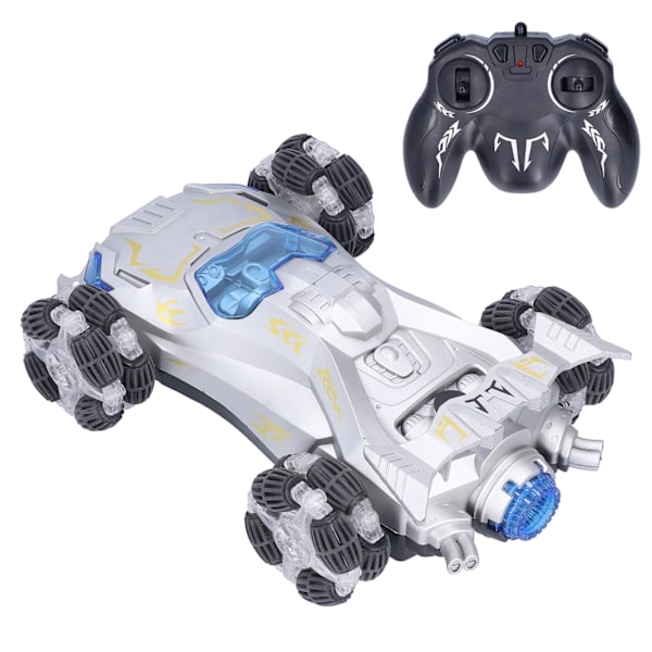 Fjernbetjent bil 360° Easy Drift 1:12 Seje forlygter Slidstærk stødsikker RC bil til børn Sølv