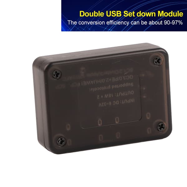 12V 24V til for QC3.0 DC‑DC Nedtrappings Dobbel USB Hurtiglading Buck Modul