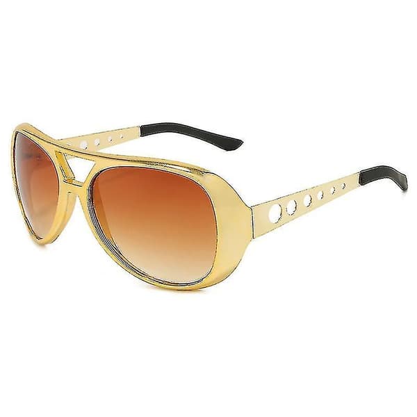 Starlight-Elvis Presley Solbriller Maskeradebriller Festbriller, Gull, 145mm