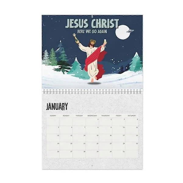 Jesus Kristus Kalender 2025 Kristet Dekorativ Väggkalender