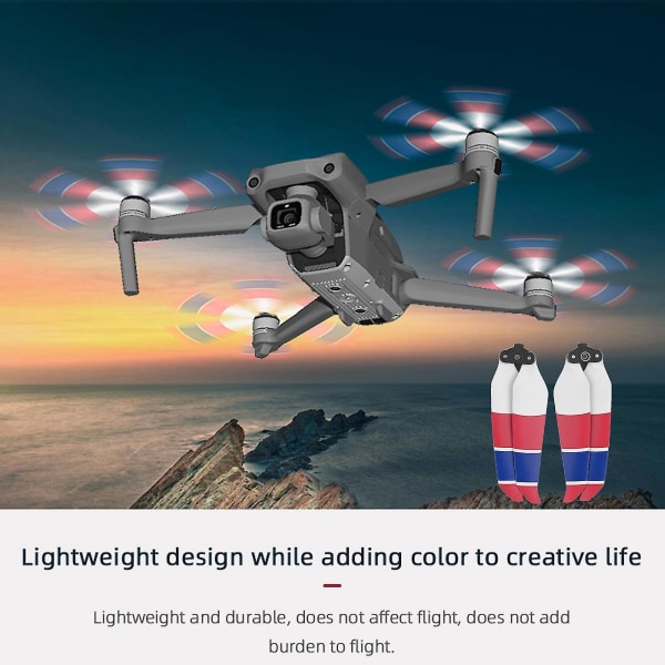 Silent Low Noise Mini Portable Drone Propell for DJI Air 2 Yellow Black White