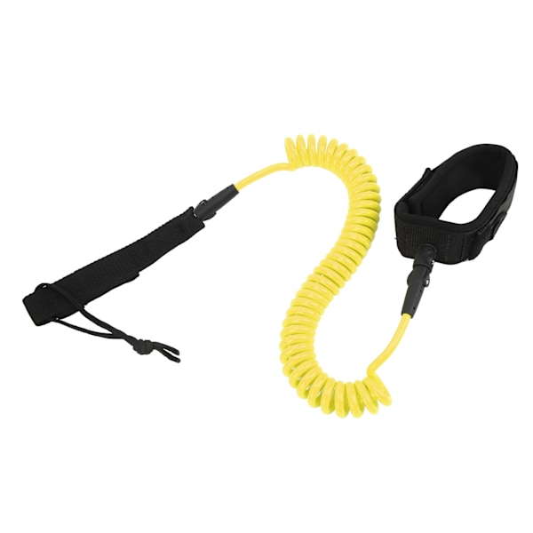 Surfing fotrep 7mm 10ft spiralfjäder hög elastisk justerbar lätt för paddelbräda surfbräda gul
