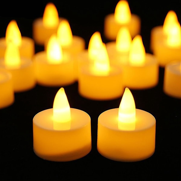 24-pack LED-ljus, doftfria värmeljus, flimrande flamlösa ljus för hemmet, batteridrivna dekorationer för jul, julgran, påsk, Vi