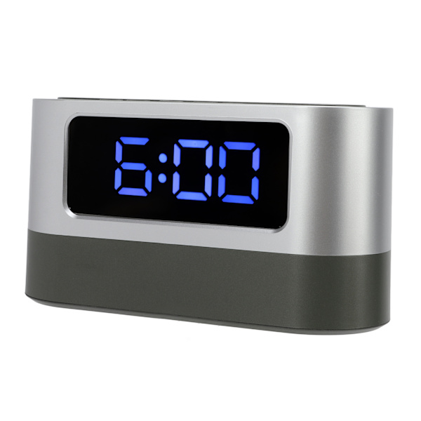 Digital kalender tidsminnesfunktion 12H 24H läge pennhållare funktion LED elektronisk väckarklocka för hem blå