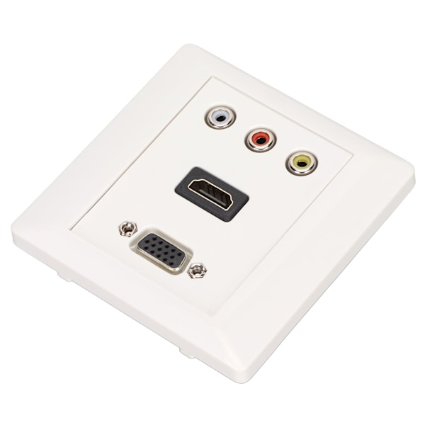 HD Multimedia Interface 3RCA VGA vägguttag 4K hög upplösning 3 i 1 multimediapanel för hemmakontor
