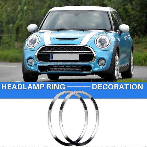 Headlight Eyebrow Trim Chrome Frame for Mini Cooper F55 F56 F57 2003-2018 Left Right Headlight Accents Silver