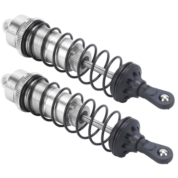 2 stk. RC oliefyldt justerbar metal støddæmper til HSP / HPI 1/8 RC Crawler Sølv