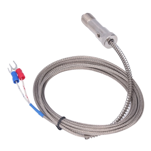 K-typ termoelement rostfritt stål Snap Fit fjäder termoelement för temperatursensor M12 3 meter