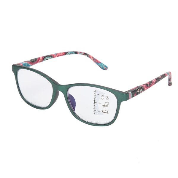 Visual Fatigue Relief Multifokale Lesebriller Anti Blue Rays Presbyopiske briller (+200 Grønne)