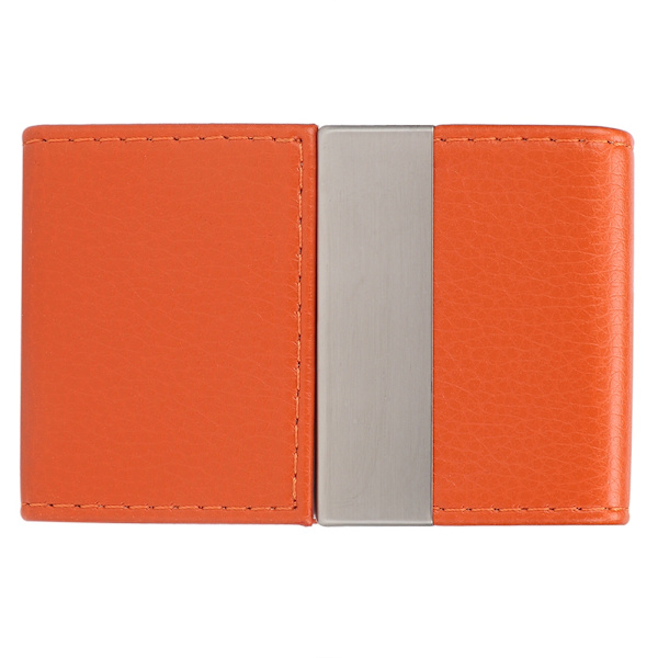 Dubbelöppen visitkortshållare i rostfritt stål Case Case(orange)