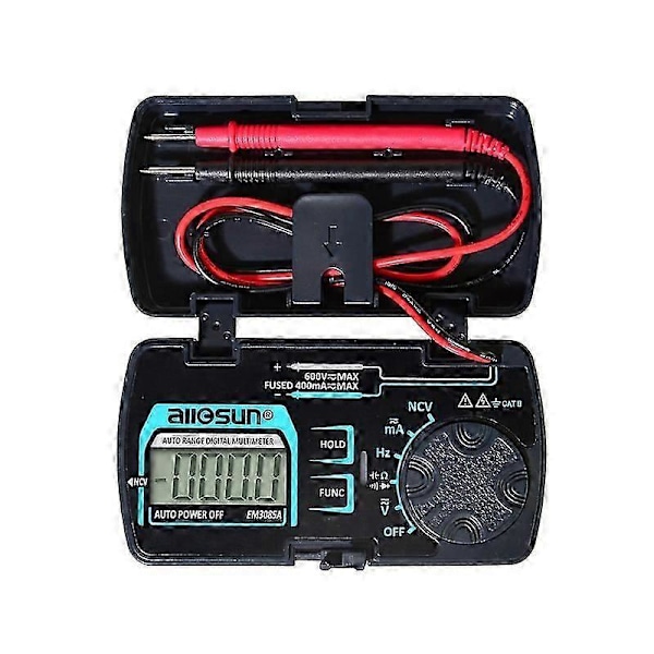 all-sun EM3085A Mini til Range Digitalt Multimeter AC DC Amperemeter Voltmeter Ohm NCV Kapasitet Frekvens Bærbar Lommemåler