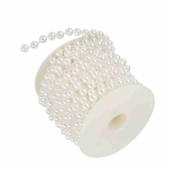 10m/rulla Hionta helmilankahelmiä Garland String tee-se-itse hääkoristelu 8mm (valkoinen)