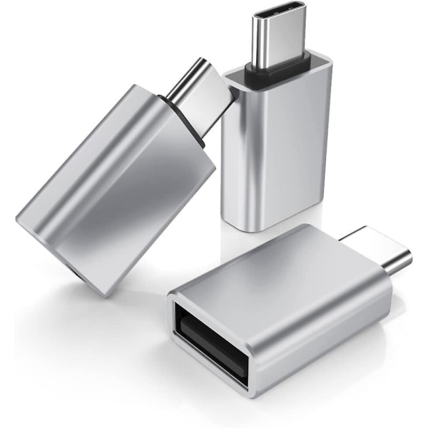 USB C han- til USB 3.0 hun-adapter - 3 pakke, til MacBook Pro 2022, iPad Mini 6, Air 4, 5. generation, Surface Go
