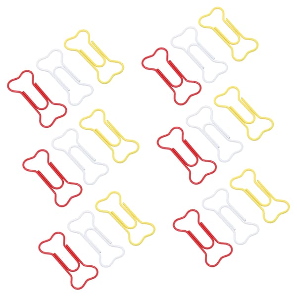 100 stk. knogleformede papirclips rustfri pletteringsproces øget skridsikkerhed søde metalliske papirclips til kontoret