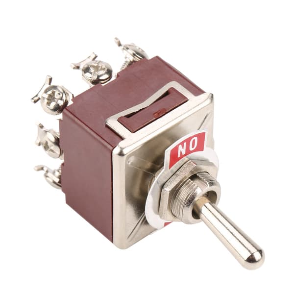 PÅ 2-posisjons vippebryter 3PDT 9-pinners 12mm 15A/250VAC 10A/380VAC