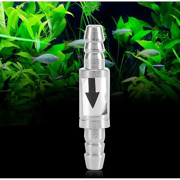 Hållbar Rostfri Stål Anti-Korrosion och CO2 Backventil för Akvarium CO2 System Akvarium CO2 Diffuser och Luft