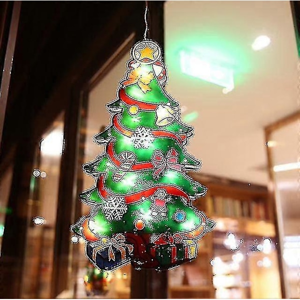 LED Vindus-sugekopp Hengende Lys Juledekorasjon Festlig Scene Atmosfære Lys 24*45cm