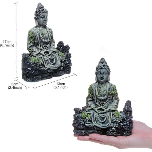 Akvarium Buddha Statue Dekorationer - Akvarium Dekor Ornament Fisk Tank Buddha Statue Dekoration