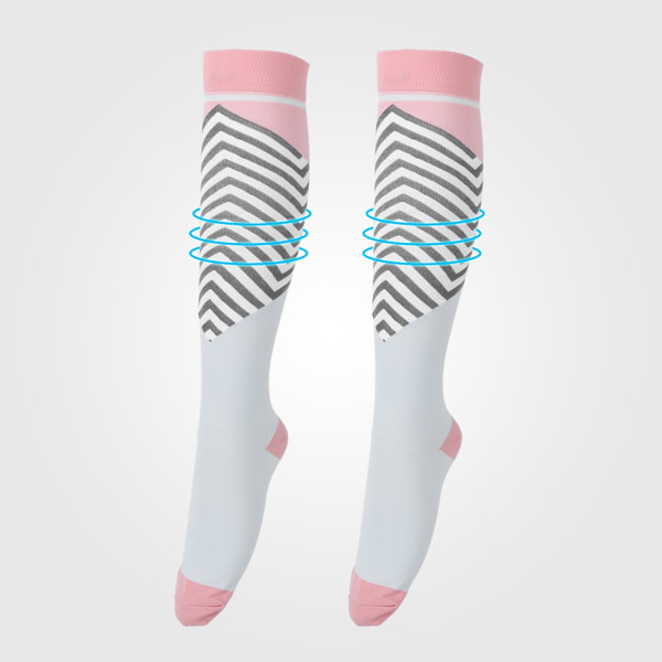 Compression Running Sleeve Stretch Marathon Ride Farve Strømper til Joggere Atleter Pink Blå L/XL
