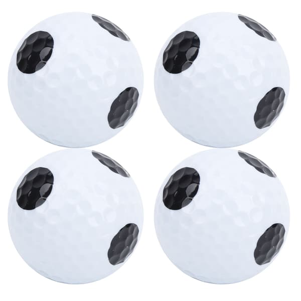 4 stk. Golf Putting Træning Dobbeltlag Spillebold Hvid Sort Bold Sort Prik Bold