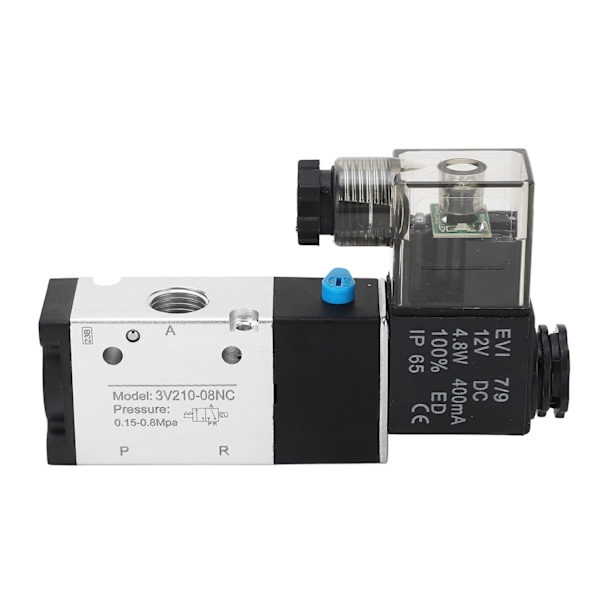 1/4in NPT Pneumatisk Magnetventil 2 Position 3 Vägs IP65 Luftdriven Magnetventil DC12V