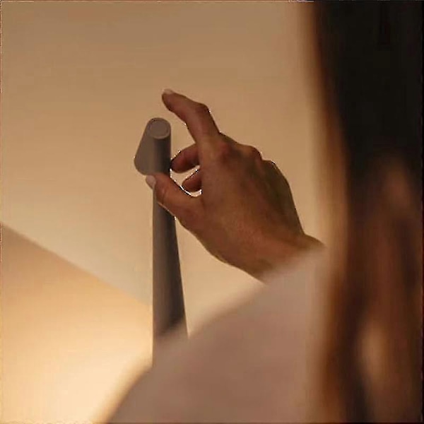Oppladbar Trådløs Bordlampe, Bærbar LED Batteri Metall USB Skrivebordslampe, Berøringslys for Restauranter Utendørs zd b2 yy ORANGE