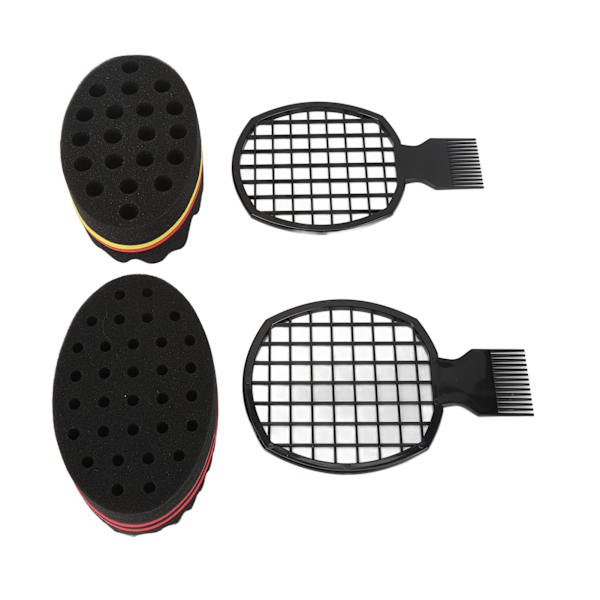 Hair Twist Comb Sponge Professionell bärbar hårsvampset Set för hemmasalong