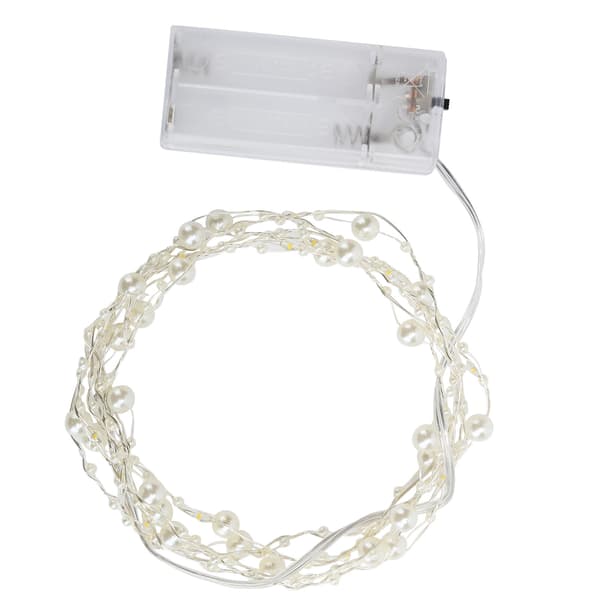 LED-imiterte perlelys, trådlyslenker for møbler/seng/vindu/trapper