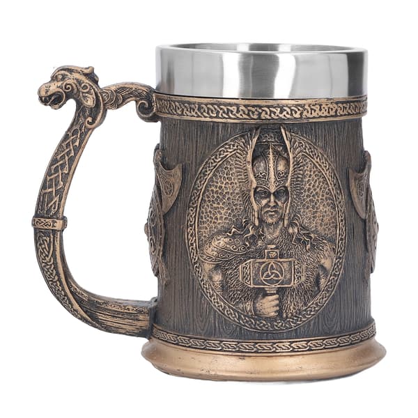 Rustfrit Stål Krus Innovativ Pirate Retro Stor Kapacitet Ølkop til Øl Kaffe Drik Bronze